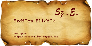 Szűcs Ellák névjegykártya