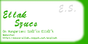 ellak szucs business card